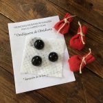 Ombligueras de Obsidiana set de 3 piezas