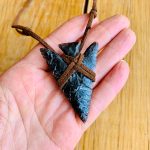 Colgante punta de flecha de Obsidiana